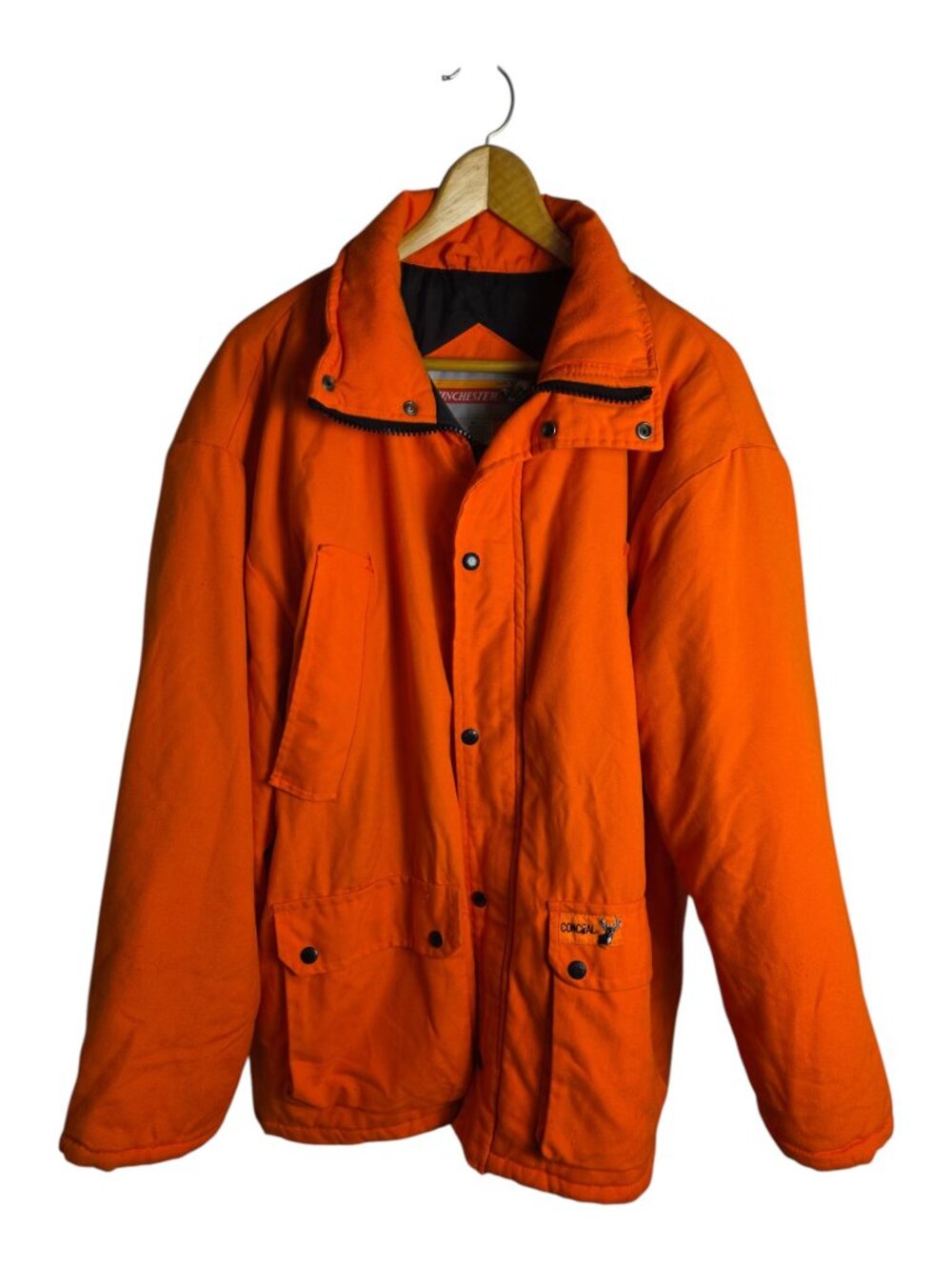 Vintage Winchester Men's XL Hunting Coat Orange Insulated Jacket Outdoor Gear